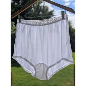 NWOT LOT 6 PANTIES!😍Vntg Carole Made USA White 10 Nylon Double Mushroom Gusset